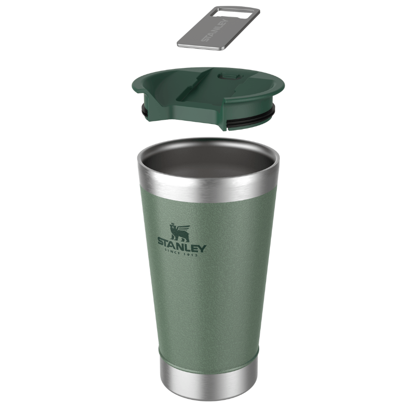 Vaso Cervecero Beer Pint Stanley Acero Inoxidable con Destapador - Verde