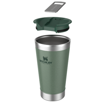 Vaso Cervecero Beer Pint Stanley Acero Inoxidable con Destapador - Verde
