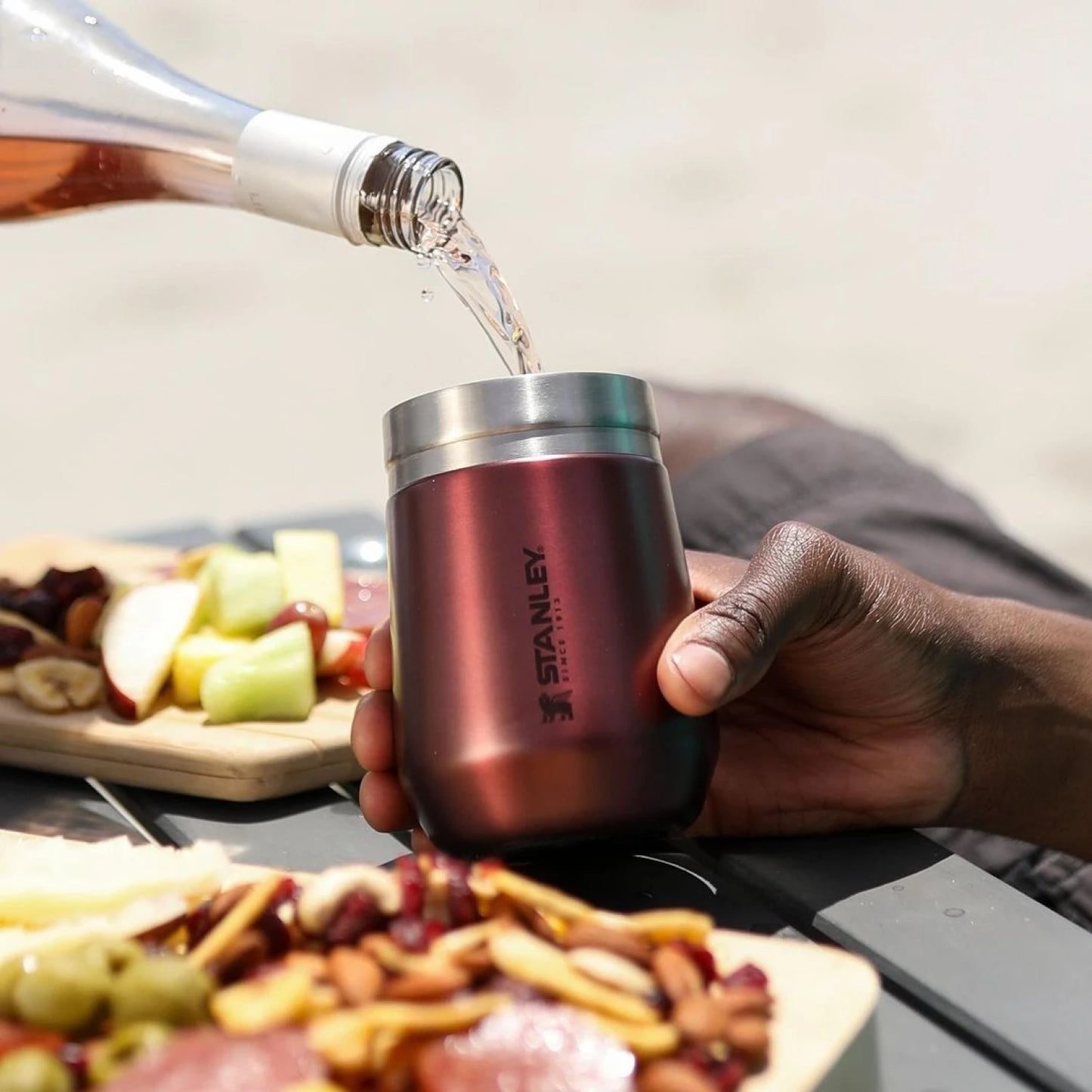 Mate Stanley Acero Inoxidable Go Tumbler con Tapa - Bordeaux
